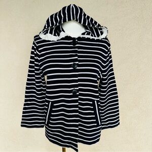 J Crew Striped Hoodie Jacket